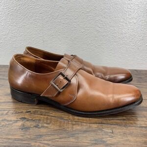 Oxbridge Of England Men's Shoes Size 8.5 D Brown Leather Monk Strap Dress